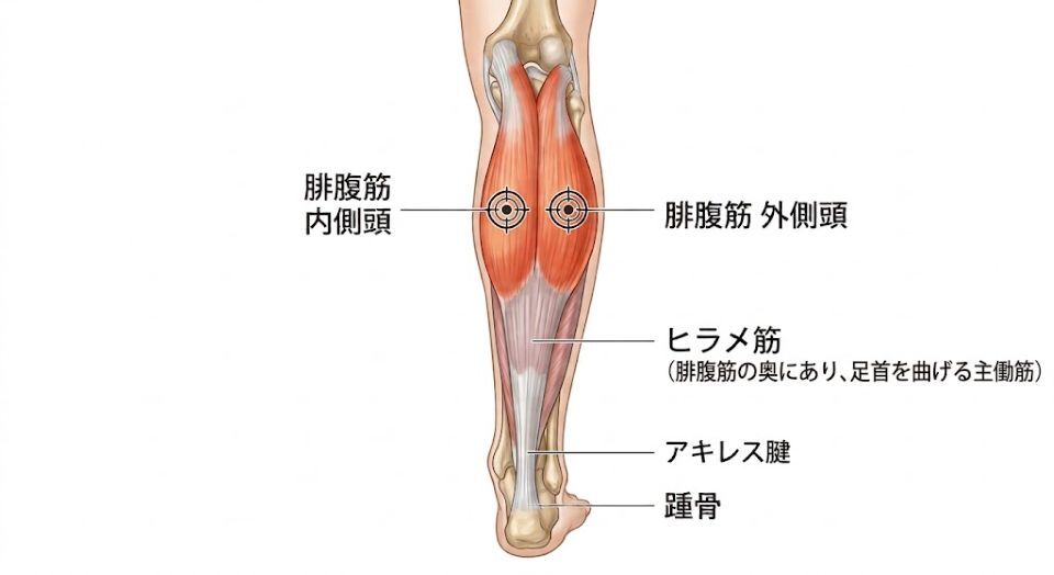 ふくらはぎ解剖図イラスト