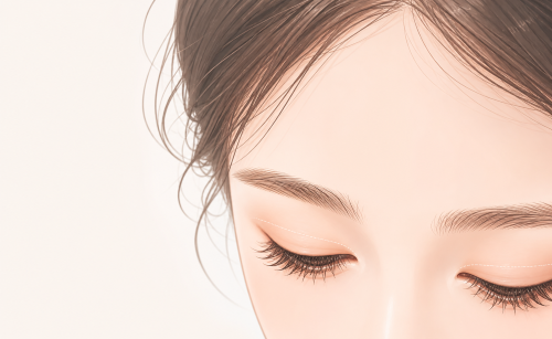 閉じたまぶたのイラスト