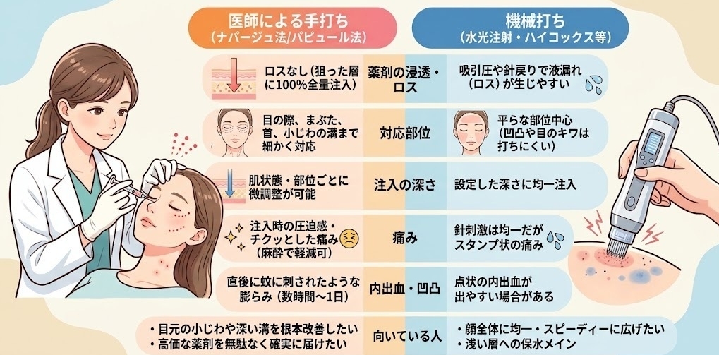 リジュラン手打ち　機械打ち